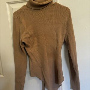 Abercrombie and fitch soft A&F collection size XL beige turtleneck bodysuit